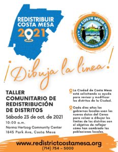 Redistrict CM Flyer (Spanish) (1) Redistricting Workshop Flier